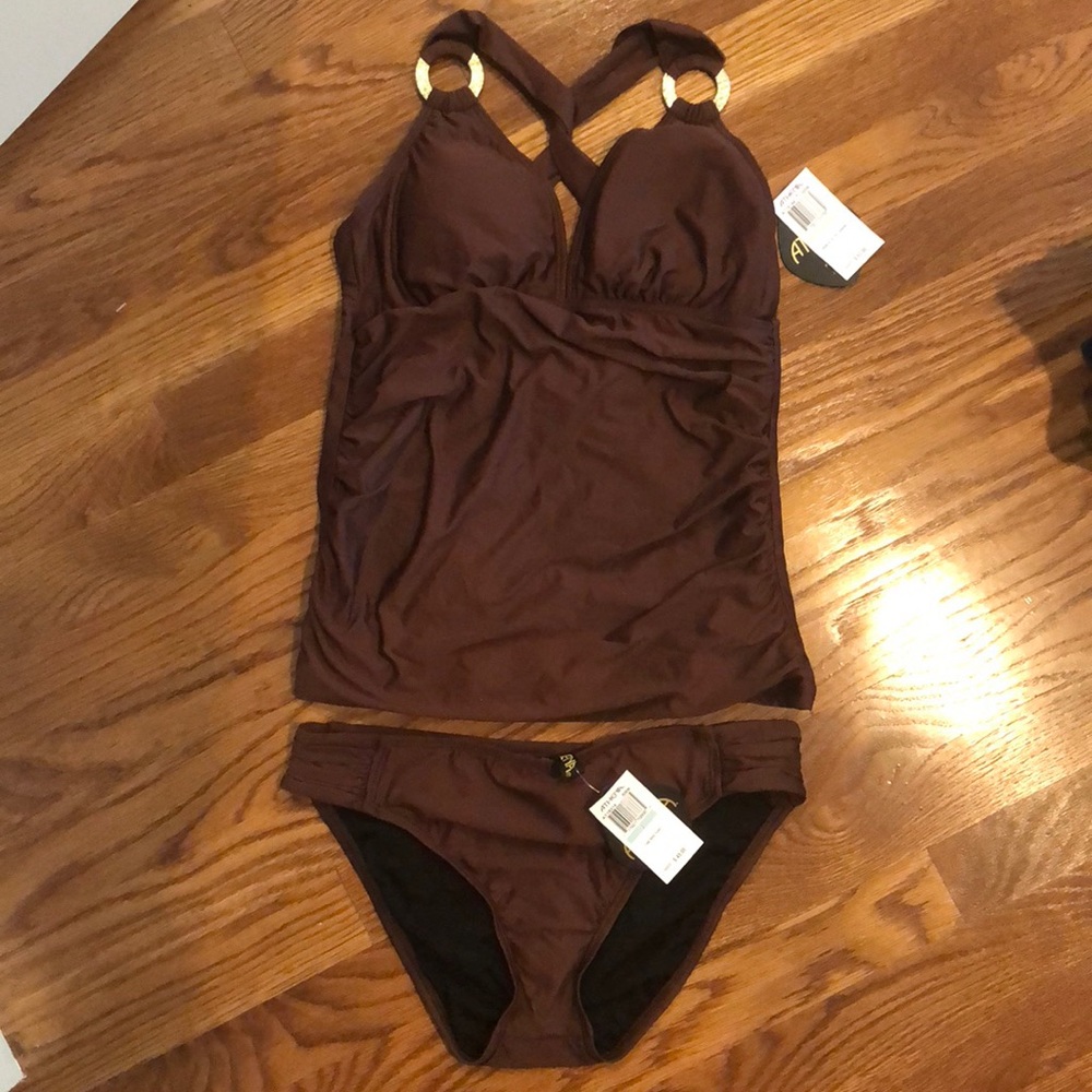 Brand new Athena brown tankini!